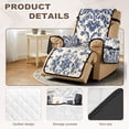thumbnail image 3 of Yuyamidu Tie Dye Stretch Recliner Chair Cover with Pockers Blue Recliner Slipcover for Living Room Waterproof Reclining Chair Cover for Bedroom Soft Furniture Protector Gift for Holiday, 3 of 7
