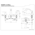 thumbnail image 2 of Kingston Brass KS4981QLL 8 in. Widespread Bathroom Faucet, Polished Chrome, 2 of 2