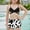 Black, variant on BRGZLK Teen Girls Swimsuit 2 Piece Bikini Set Summer 2026 Fashion Solid Color Criss Cross Crop Top and Color Block Beach Shorts Soft Comfy Two-Piece Swimsuit Set Army Green 10-11 Years