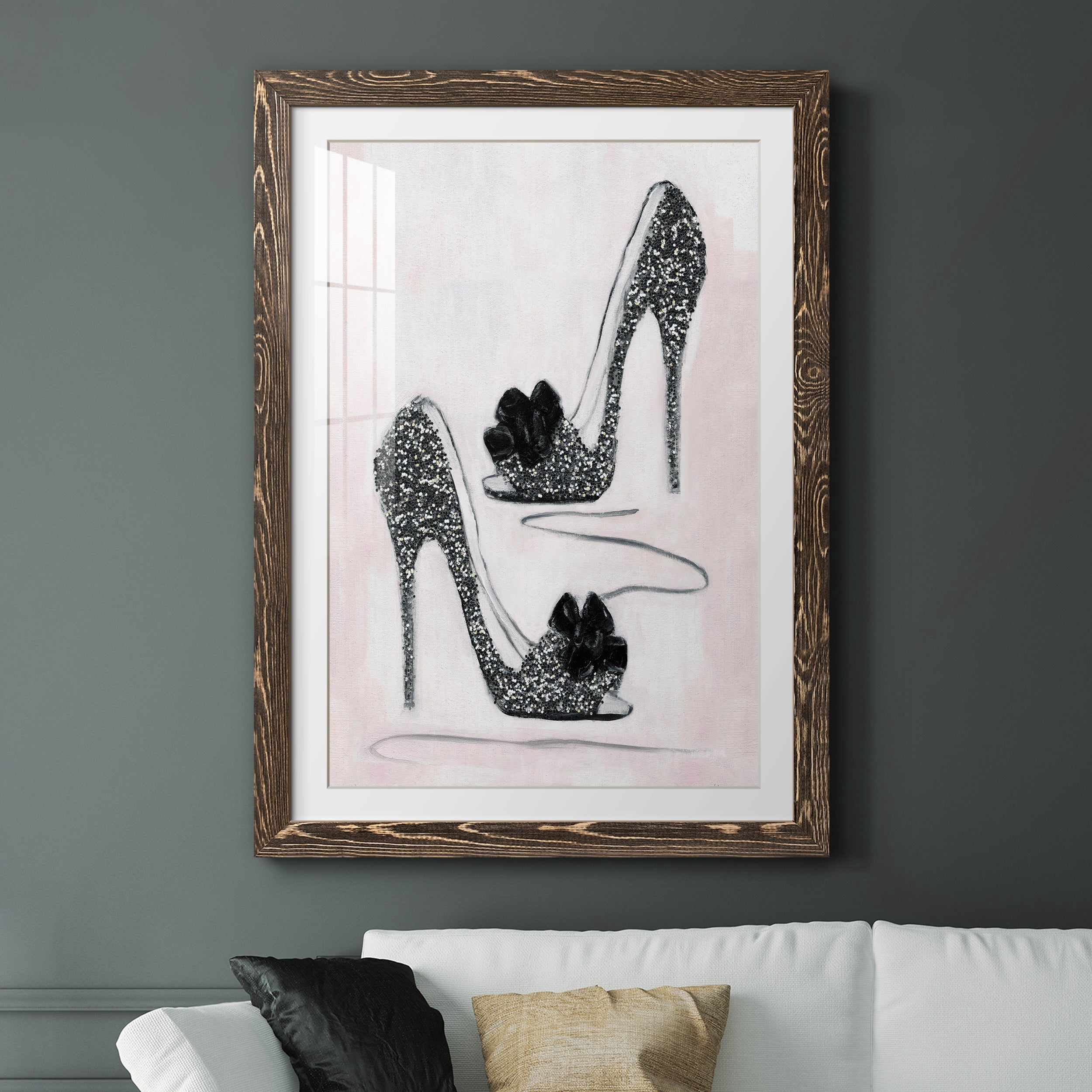 Shoes That Dazzle I - Premium Framed Print - Distressed Barnwood Frame - Ready to Hang