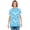 Blue Breezy Palms, variant on Plus Size Perfect Printed Short-Sleeve Polo Shirt
