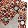 thumbnail image 4 of Ambesonne Geometric Grommet Curtain, Sixties Style Ovals, 50" x 96", Marigold Maroon, 4 of 6