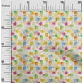 thumbnail image 1 of oneOone Cotton Cambric Light Yellow Fabric Watercolor Floral Quilting Supplies Print Sewing Fabric By The Yard 42 Inch Wide, 1 of 4