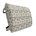 thumbnail image 1 of Dahlia Lumbar Pillow, Vintage Style Garden Flower Sketches of Dahlia and Chrysanthemum Botany Theme, Soft Back Cushion Office Chairs with Adjustable Straps, 14" x 13", Beige Dark Green, by Ambesonne, 1 of 7