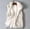 White, variant on Womens Wool Vest Faux Fur Vest Stand Collar Faux Coat Vest Jacket