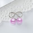 thumbnail image 3 of Drop Hook Earrings for Women Simulated Pearl Sterling Silver Ginger Lyne Collection, 3 of 5