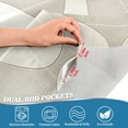 thumbnail image 5 of Yayeee Kitchen Curtains Tier Set of 2 Light Filtering 57"x36" Over Sink Window Panels, Light Gray Pattern, 5 of 7