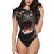 thumbnail image 1 of Fotbe Playful Baby Hippo Splash Body de Mujer con Cuello Redondo y Mangas Cortas, Sin Mangas Ajustado, Suave, Cómodo y Básico-Small, 1 of 7