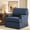 Dark Blue, variant on Carolayne 360°Swivel Armchair, Upholstered Chenille Accent Chair with Skirted Base for Living Room, Cozy Small Spaces Sofa Chair Bedroom Seat, Linen Beige Color
