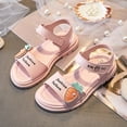 thumbnail image 6 of NOKIO Girls' Rhinestone Princess Sandals Children Shoes Fashion Thick Soles Soft Soles Waterproof Middle And Large Children Children School Shoes Beach Shoes, 6 of 9