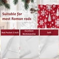 thumbnail image 7 of Christmas Tree Valances for Windows, 42 x 18in, Winter Snowflakes Stars White Red Rod Pocket Kitchen Valance Curtain Light Filtering Window Treatments for Living Room Bedroom, 1 Panel, 7 of 7