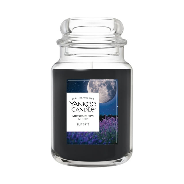 Yankee Candle Scented Candle, Midsummer's Night, 22 oz Original Large Jar, Up to 150 Hours of Burn Time