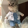 thumbnail image 7 of Pet Dog Cat Halloween Costume Doctor Costume Dog Jeans Clothes Cat Funny Apperal Outfit Uniform - M, 7 of 7