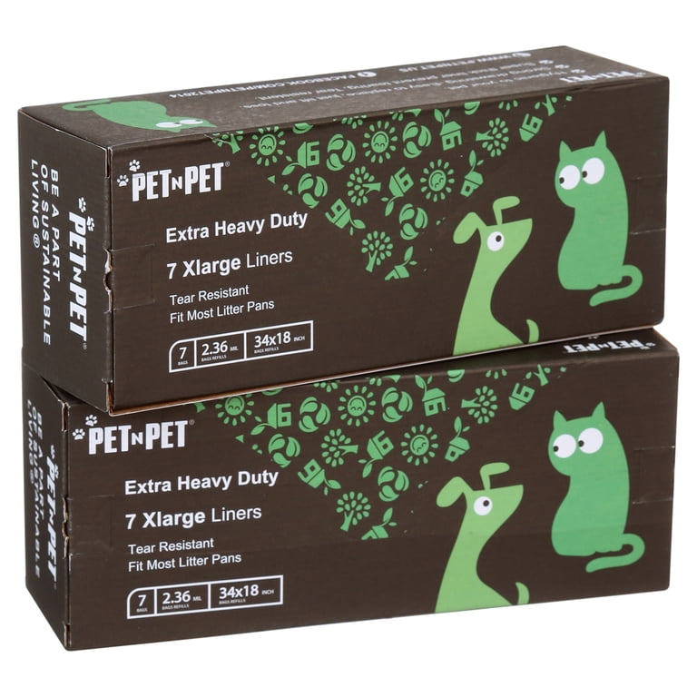 Pet N Pet Extra Large Drawstring Litter Box Liners, 14 Count photo 1