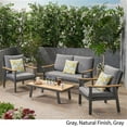 thumbnail image 3 of Afuera Living 4 Piece Outdoor Aluminum Garden Set in Gray, 3 of 14