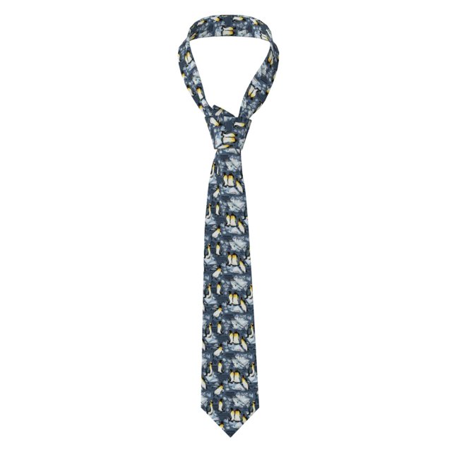Fotbe Penguin Arctic Adventure Corbata Clásica para Hombre con Estampado – Corbata de Seda Jacquard Tejida, para Negocios, Bodas y Eventos Formales