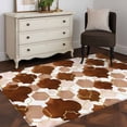thumbnail image 3 of Area Rug for Living Room, Brown Geometric Moroccan Non-Slip Indoor Large Carpet for Bedroom/Dining Room, Abstract Art Coffee Ombre Modern Washable Low-Profile Floor Mat Runner Rugs - 3 x 5 Ft, 3 of 8