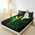 thumbnail image 4 of Feelyou Yellow Green Leaf Full Size Sheets for Kids, Plant Botanical Bed Sheets, Modern Watercolor Art Sheet Sets, Breathable Home Decor, 4-Piece, 4 of 7
