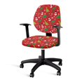 thumbnail image 3 of Psesaysky Christmas Dinosaur Snowman Motifs Computer Chair Slipcovers, 2 Pcs Desk Chair Cover Stretch Easy to Install Computer Office Chair Cover for Armchair, 3 of 8