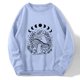 thumbnail image 2 of Cuello redondo para mujer Estampado de plantas Manga larga Otoño Invierno Versátil Tops sin capucha Pompotops FGAJ19338, 2 of 6