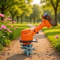 thumbnail image 4 of Mini Tiller Cultivator, 21V Lithium Battery Powered Handheld Weeder, Portable Electric Garden Tiller for Soil Preparation, Rechargeable Cultivator for Vegetable Garden, Orchard, and Flower Beds, 4 of 9