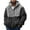 Black, variant on Mens Fuzzy Sherpa Jacket Fleece Long Sleeve Full-Zip Hooded Shirt Casual Warm Winter Coats Outdoor Fashion