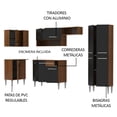thumbnail image 4 of Cocina Integral Completa Esquinera 353cm Emilly Sun Madesa 01 - Marrón/Negro Madesa GCEM353001, 4 of 9