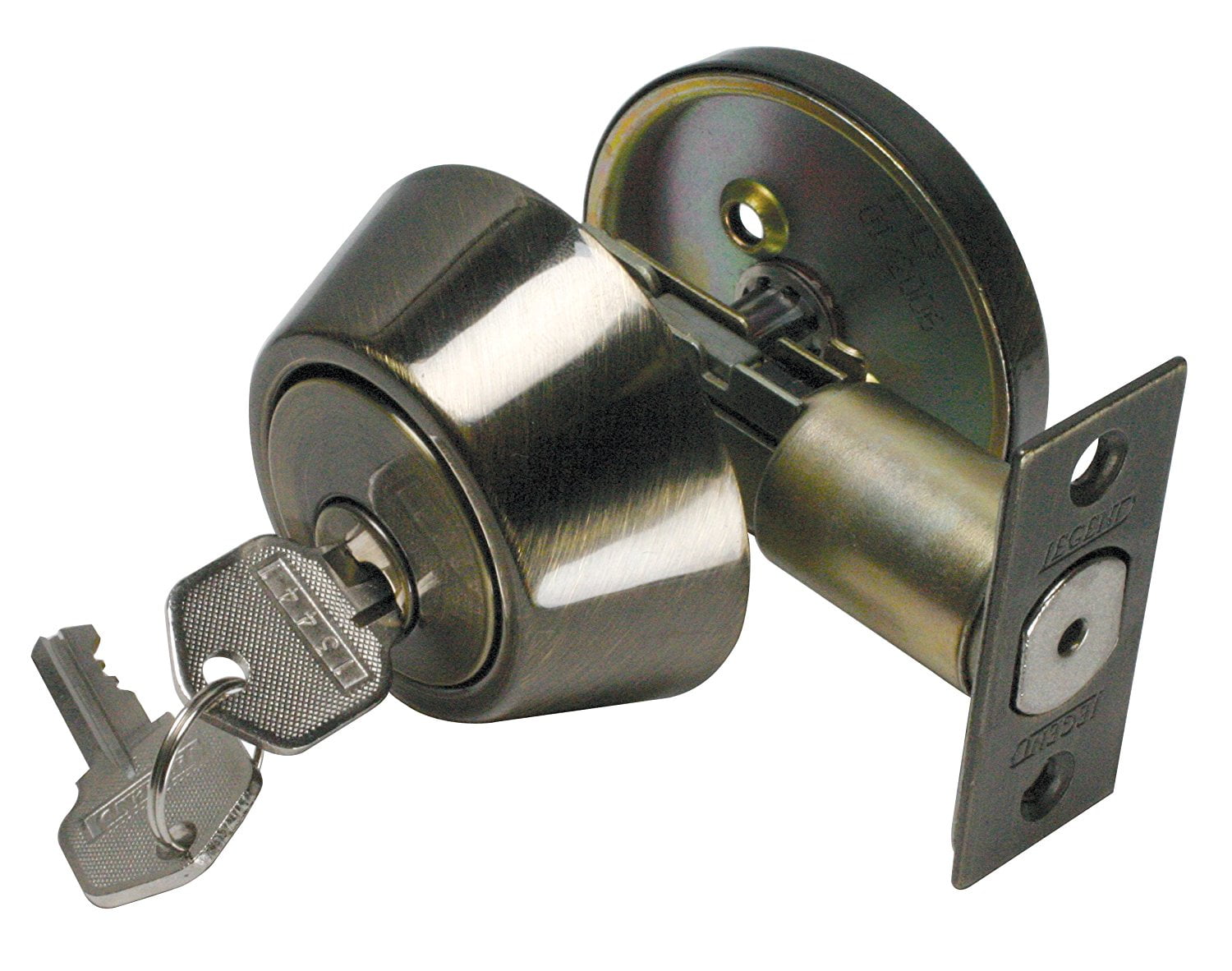 809032 Single Cylinder Deadbolt, US27 Brushed Aluminum ...