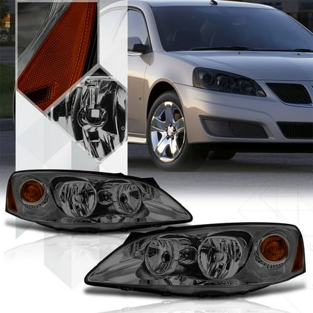 Smoke Tinted Headlight Lamp Amber Turn Signal Reflector For 05 10 Smoke Tinted Headlight Lamp Amber Turn Signal Reflector For 05 10 Pontiac G6 06 07 08 09