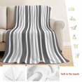 thumbnail image 5 of Grey Stripe Blanket Soft Cozy Warm Throw Blanket for Couch, Plush Fuzzy Flannel Fleece Blankets for Sofa, Farmhouse Minimalist Striped Bed Blankets Lightweight Gifts for Women, 30"x40", 5 of 9