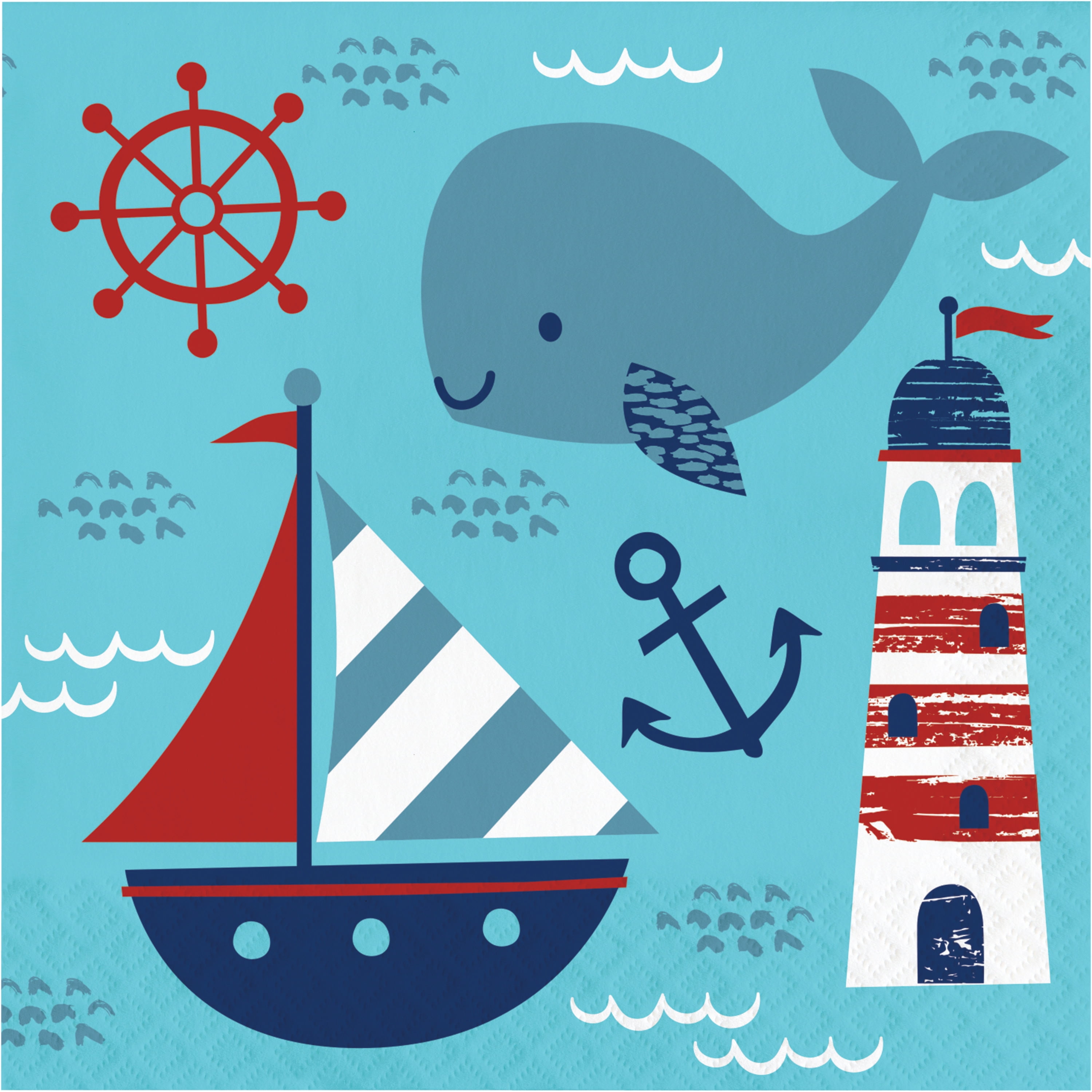 nautical baby shower napkins