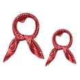 thumbnail image 1 of 2 piezas 50 cm mujeres satén impreso cuadrado pañuelo pelo envoltura cuello bufanda rojo 50*50cm/19.69*19.69"(L*W), 1 of 7