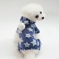 thumbnail image 6 of Cozy Hoodie Jumpsuit with Leg Sleeves (Blue & Pink) Warm Winter Fleece Dog Pyjamas for Small Pups, 6 of 6