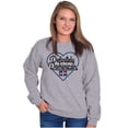 thumbnail image 4 of Definitely Dominican Cute Flag Love Women Crewneck Sweatshirt Brisco Brands L, 4 of 5