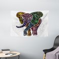 thumbnail image 1 of Batik Decor Tapestry, Digital Big Elephant Figure with Floral Lines and Tribal Shapes Wild Life Image, Wall Hanging for Bedroom Living Room Dorm Decor, 60W X 40L Inches, Multi, by Ambesonne, 1 of 2