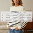 thumbnail image 3 of Women's Striped Sweater Crew Neck Long Sleeve Loose Fit Casual Pullover Top, 3 of 9