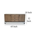 thumbnail image 5 of Wery Sideboard Cabinet Console, 2 Doors, Iron 65 Inch Natural Brown, 5 of 5