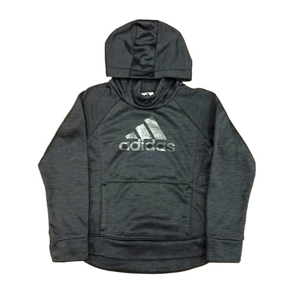 Adidas Girls Black & Silver Shimmer Hoodie Sweatshirt Jacket 6X