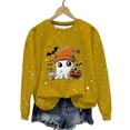 thumbnail image 2 of Ailaofu Women's Halloween Printed Round Neck Casual Sports Long Sleeve Sweatshirt Top Sweatshirt Loose Soft Long Sleeve Pullover Tops, 2 of 6