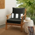 thumbnail image 5 of Sunbrella Oakley  Solid Indoor/ Outdoor Corded Pillow and Chair Cushion Set Canvas Natural+Cabana Classic 23 in x 25 in x 5 in Pillow Cushion Set, 5 of 5