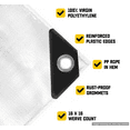 thumbnail image 6 of Core Tarps 20 Mil Heavy Duty Tarp Camping Tarpaulin Waterproof Cover, White 6' x 8', 6 of 8
