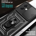 thumbnail image 6 of for Motorola G54 5G Case with Slide Camera Cover for Men, Military Grade Drop Phone Cover Case with Rotate Ring Kickstand for Moto G54 5G SJ Green, 6 of 9