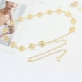 thumbnail image 5 of Women Hook Adjustment Waist Metal String Decorative Dress Waist Small Fragrance Thin Belt Sweet Chain, 5 of 6