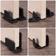 thumbnail image 4 of Guía de piso para puerta de granero de 2 piezas, hardware universal deslizante para puertas de granero para puertas de bolsillo de armario, negro, 4 of 5