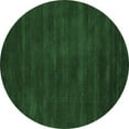 thumbnail image 1 of Ahgly Company Indoor Round Abstract Emerald Green Contemporary Area Rugs, 7' Round, 1 of 4