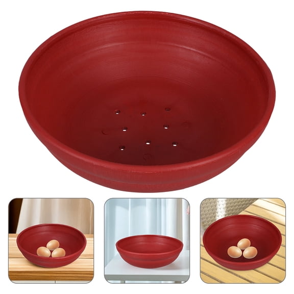 Minkissy Reusable Plastic Bird Nesting Bowl Dark Red Comfortable Material for Bird Care and Nesting