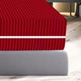 thumbnail image 6 of 100% Egyptian Cotton L Shape Zipper Mattress Cover, 800 TC, 15 Inch Deep Pocket Full Size (54x75), Stripe Red, 6 of 6