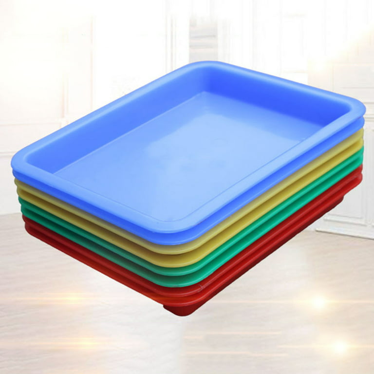 Frcolor Tray Plastic Organizer Art Trays Multicolor Crafts Cup Holder Table  Craft Clean Serving 