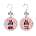 thumbnail image 1 of Local Japanese Travelling Culture Building Bow Earrings Drop Stud Pierced Hook, 1 of 3