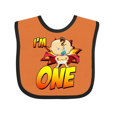 

Inktastic I m One Superhero Gift Baby Boy Bib